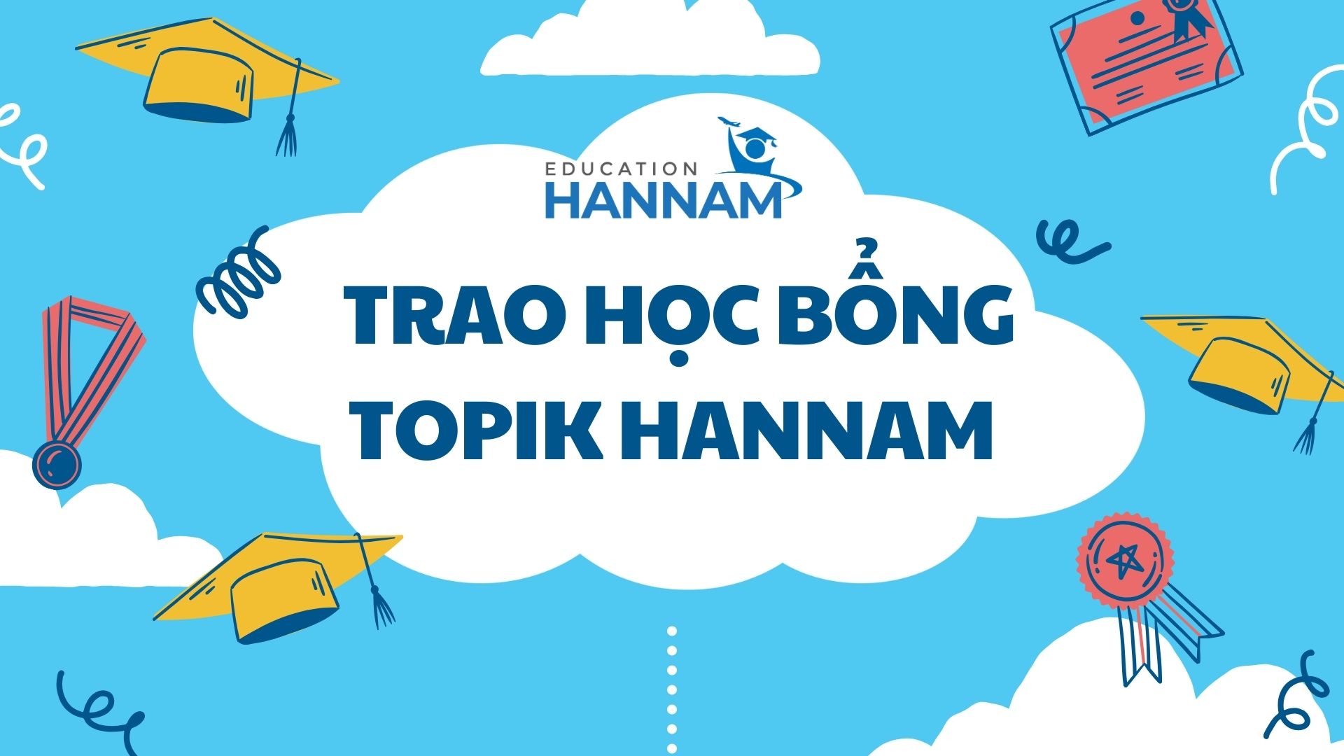Xanh dương nhạt Trắng Minh họa Video Tốt nghiệp